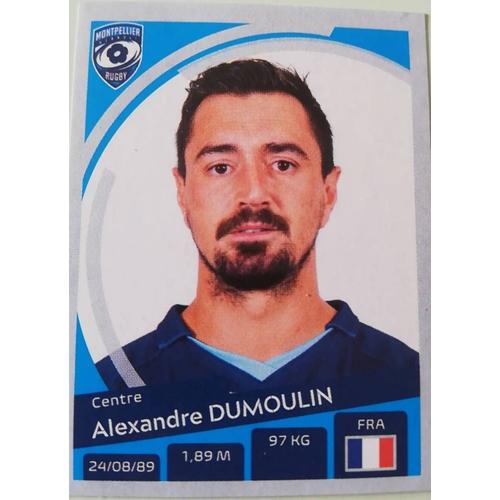 Alexandre Dumoulin. Montpellier Hérault. N°148. Saison 2018-2019. Rugby. Panini