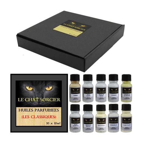 Coffret de Sélection - "Les Classiques" - 10x10ml - Huiles Parfumées - Diffusion - Parfums d'Ambiance