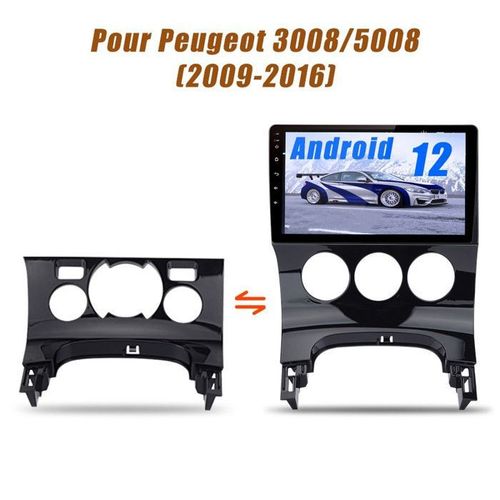 Awesafe Autoradio Android 12 Pour Peugeot 3008/5008(2009-2016) Avec 1go+32go 9'' Écran Tactile Gps Bluetooth Fm Sd Rds
