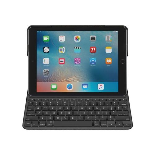 Logitech CREATE - Clavier et étui - rétroéclairé - Apple Smart connector - Allemand - bleu clavier, bleu étui