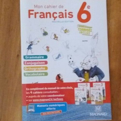 Mon Cahier De Français 6eme Edition 2015 Spécimen Enseignants Avec Corrigés