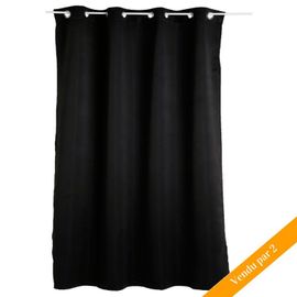 Lot De 2 Rideaux Occultants 135x240cm Noir