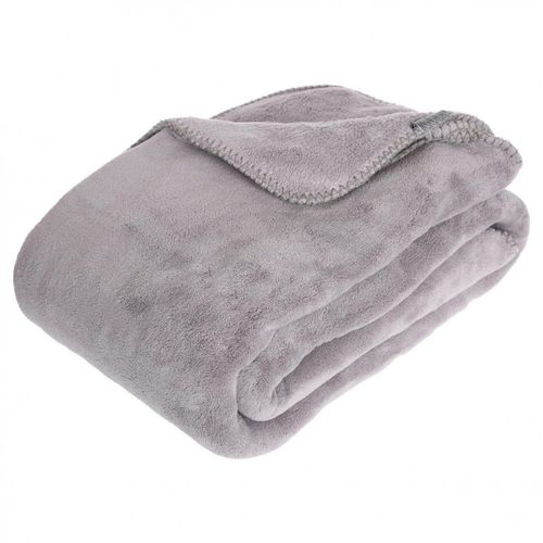 Plaid Microfibre "Doa" 180x230cm Gris