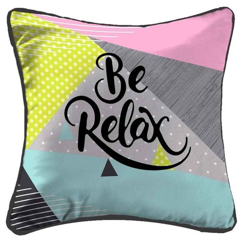 Housse De Coussin "Be Relax" 40x40cm Multicolore