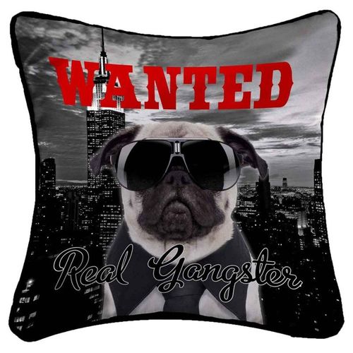 Housse De Coussin "Gangster" 40x40cm Noir