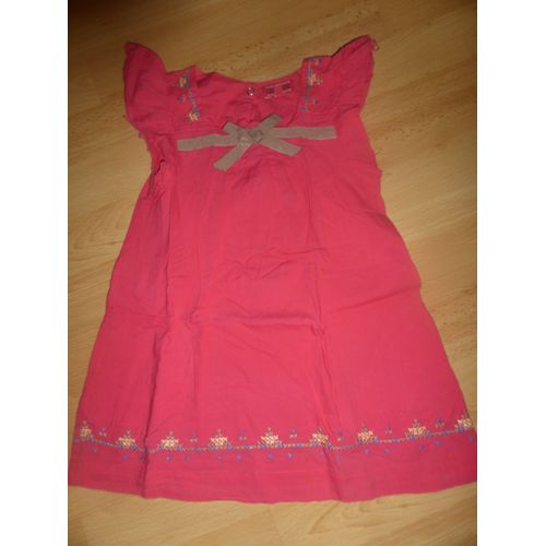 Robe Lisa Rose Coton 4 Ans Rouge