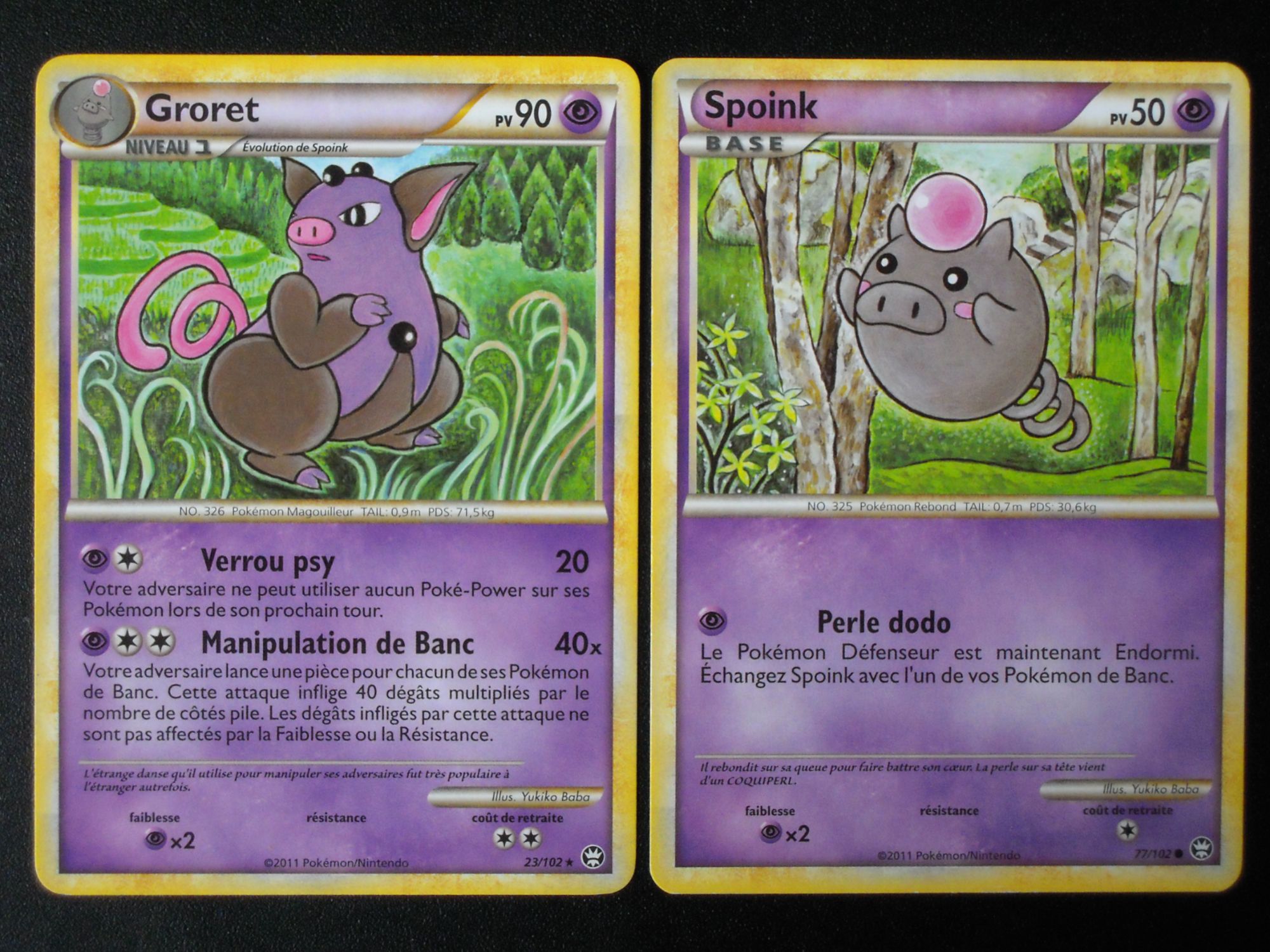 Triomphe - Groret (23) + Spoink (77/102)