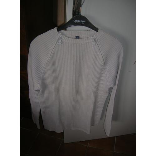 Pull Crossby Manches Longues Coton M Gris