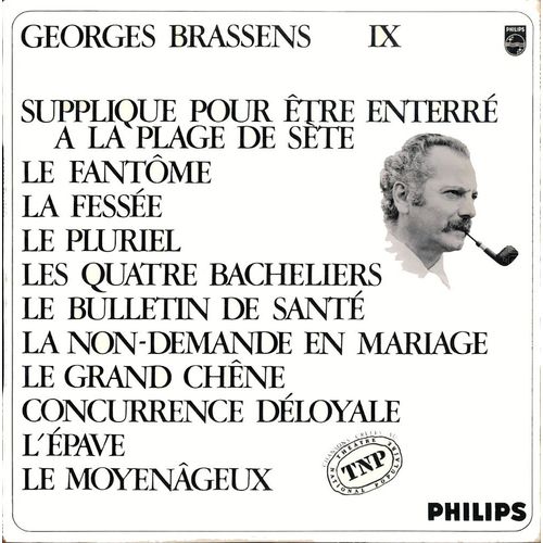 Georges Brassens - Disque Vinyle Lp 33 Tours - Philips 77.854 - Volume 9