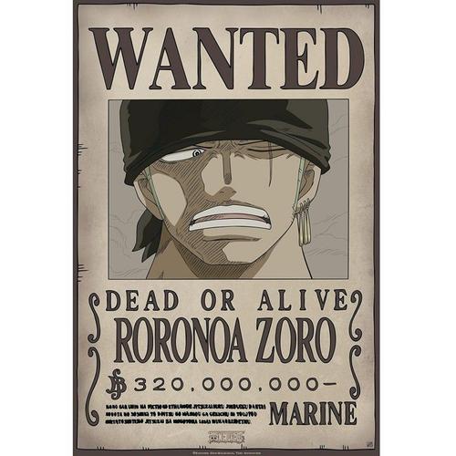 Poster - One Piece "Wanted Zoro" NEW 2017 52x38cm