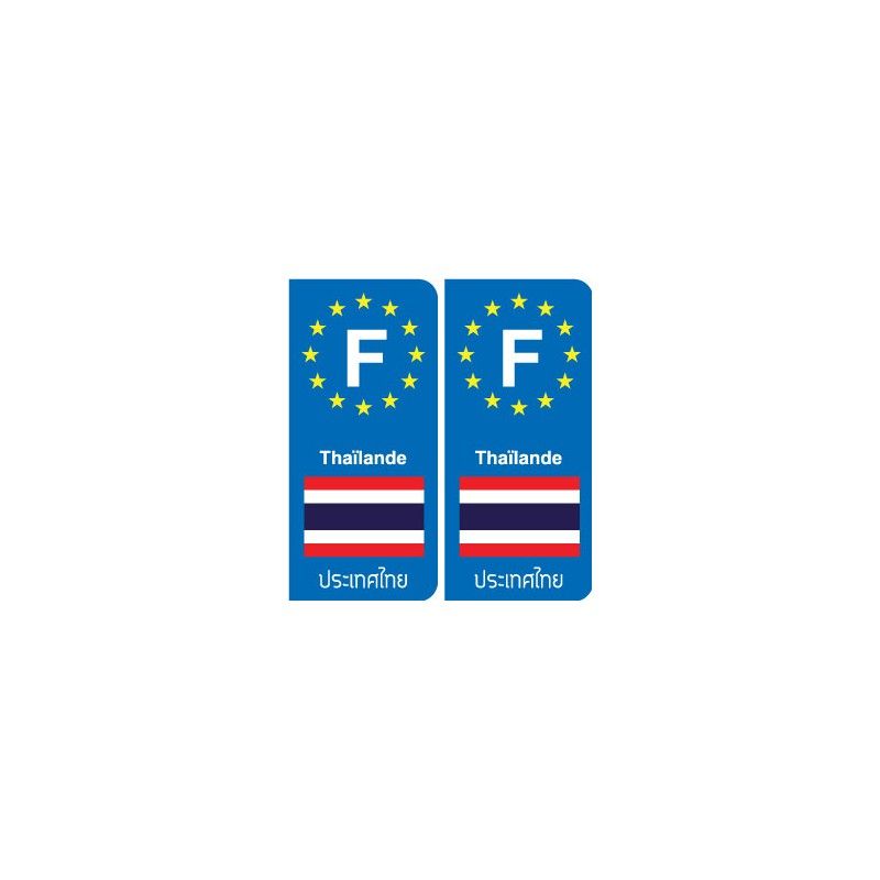 F Europe Thaïlande Thailand autocollant plaque 