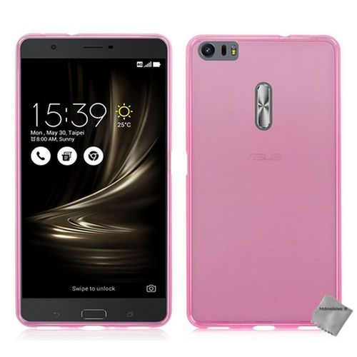 Housse Etui Coque Silicone Gel Fine Pour Asus Zenfone 3 Ultra Zu680kl + Film Ecran - Rose