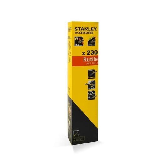 STANLEY 460933 Lot de 165 électrodes rutiles acier - Ø 3.25 mm - L 350 mm - Baguettes de soudure