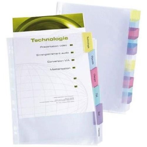 Elba Pochettes De 8 Intercalaires A Onglets Personnalisables - Polypropylene 11/100 - Incolore