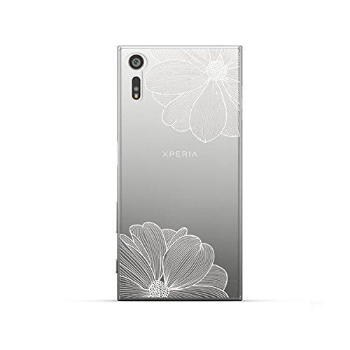 Coque Sony Xperia Xz , Xzs Souple Transparente Et Résistante Anti Choc Avec Impression De Qualité ( Fleurs Blanches )