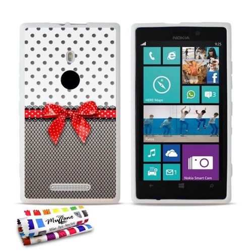 Coque Case Ultra-Slim Nokia Lumia 925 Motif Pin Up Rouge Silicone Blanc (A2)