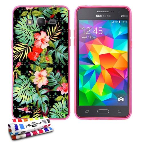Coque Case Ultra-Slim Samsung Galaxy Grand Prime Motif Hawaï Folowers Rose (A2)