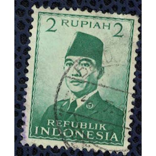 Indonésie 1951 Oblitéré Used Président Sukarno 2 Rupiah Su