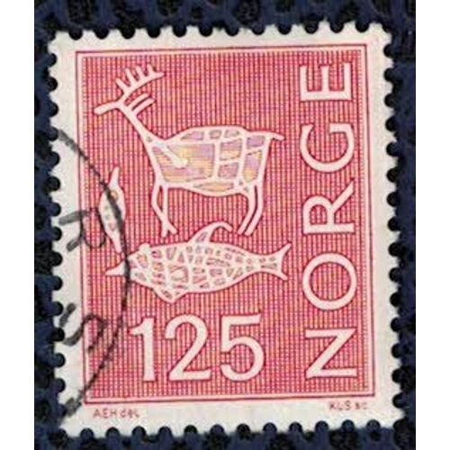 Norvège 1975 Oblitéré Used Animaux Stylisés Art Rupestre Su