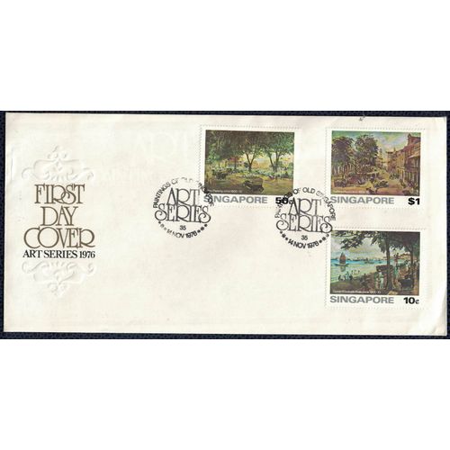 Singapour 1976 First Day Cover Paintings Of Old Singapore