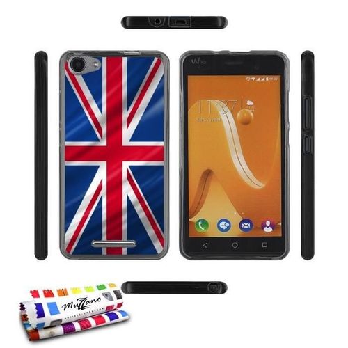 Coque Case Ultra-Slim Wiko Jerry Motif Drapeau Angleterre Silicone Gris (A2)