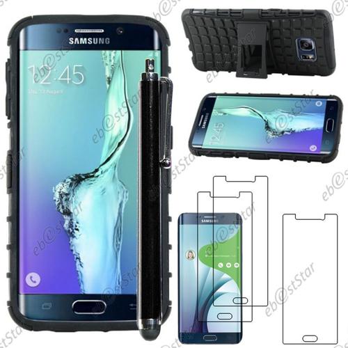Ebeststar ® Pour Samsung Galaxy S6 Edge + Sm-G928f Edge Plus - Coque Armor Combo Outdoor Béquille + Stylet + 3 Film Écran [Dimensions Precises De Votre Appareil : 154.4 X 75.8 X 6.9 Mm, Écran 5,7'']