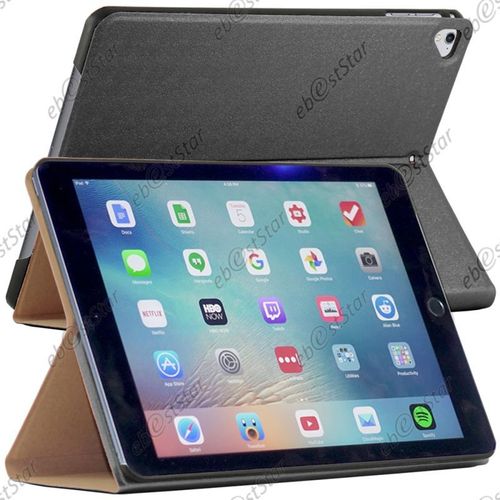 Ebeststar ® Verre Trempé + Smartcase Etui Aimantée Housse Smart Cover Avec Coque Arrière Pour Apple Ipad 9.7 (2017), Ipad Pro 9.7 (2016), Ipad Air 2 (2014), Ipad Air 1 (2013) [Dimensions De Votre Appareil : 240 X 169.5 X 7.5/6.1 Mm, Écran 9,7'']