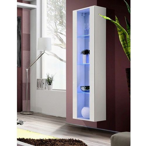 Vitrine Led Murale Design "Fly Ii" 170cm Blanc
