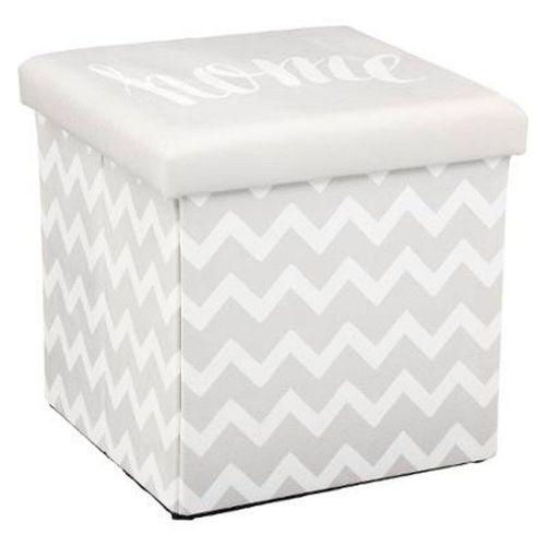 Pouf Pliable "Hello Home" 38cm Gris