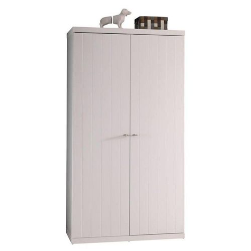 Paris Prix - Armoire 2 Portes "Robin" 204cm Blanc