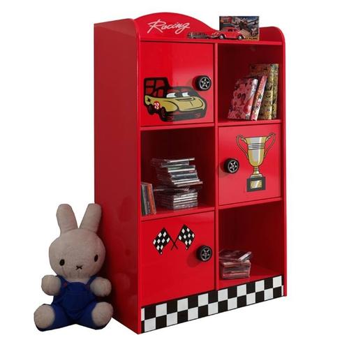 Paris Prix - Armoire Enfant "Race" 133cm Rouge