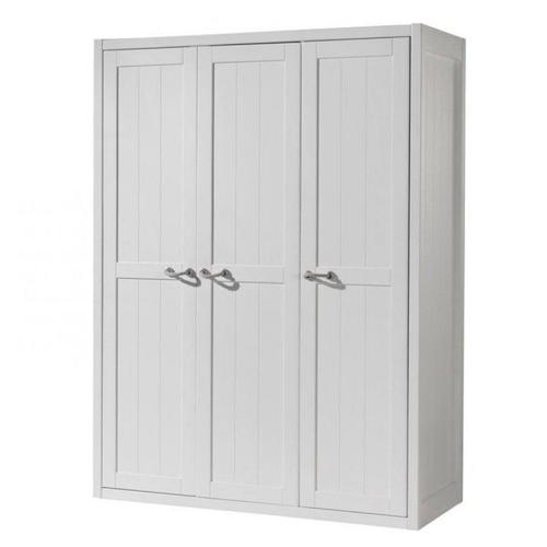 Paris Prix - Armoire 3 Portes "Lewis" 200cm Blanc