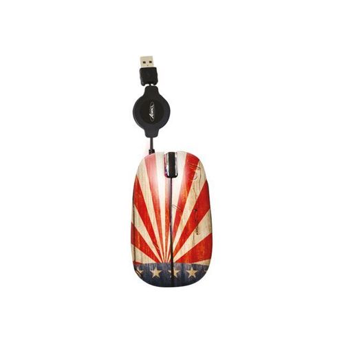 Suza Advance Mini Wheel USA - Souris - droitiers et gauchers - optique - 3 boutons - filaire - USB