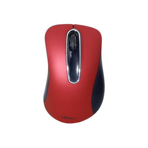 Suza Advance Shape 3D - Souris - optique - 3 boutons - sans fil - 2.4 GHz - récepteur sans fil USB - rouge