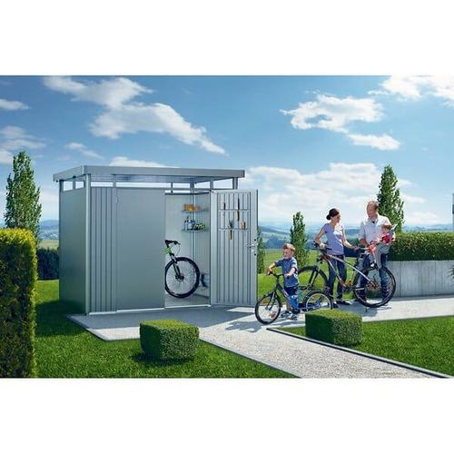 Abri Jardin Highline H2 - Double Porte - Métal - Gris Quartz - 4.4m2