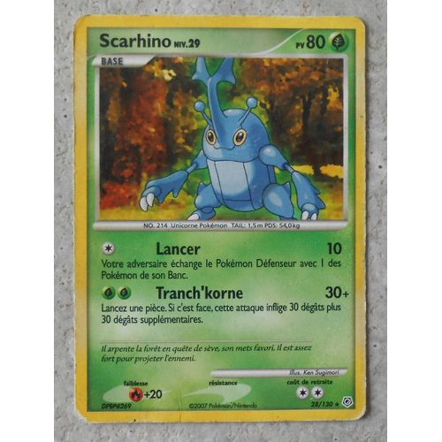 28/130 - Scarhino - Pokémon - Français - Diamant & Perle