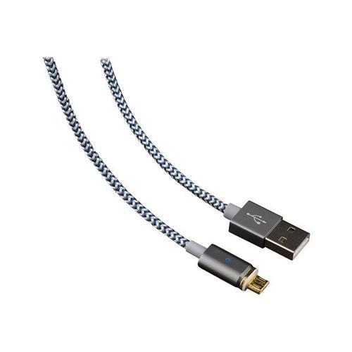 Bluestork 3 in 1 Smart Magnetic Cable - Câble USB - 5 pin magnetic USB (M) pour USB (M) - 1.2 m