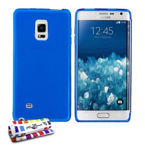Coque Case Ultra-Slim Samsung Galaxy Note Edge Bleu Glossy Hybrid Silicone (B6)