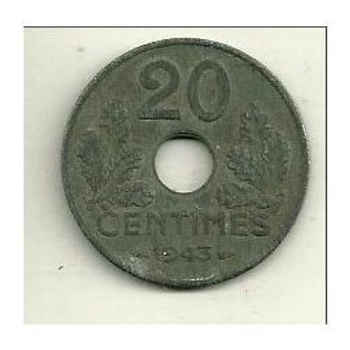 Pièce De 20 Centimes 1943