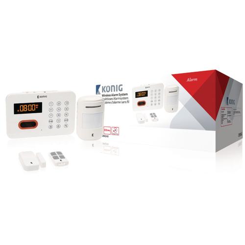 KONIG Pack alarme maison sans fil 433 MHz 90 dB SAS-ALARM240