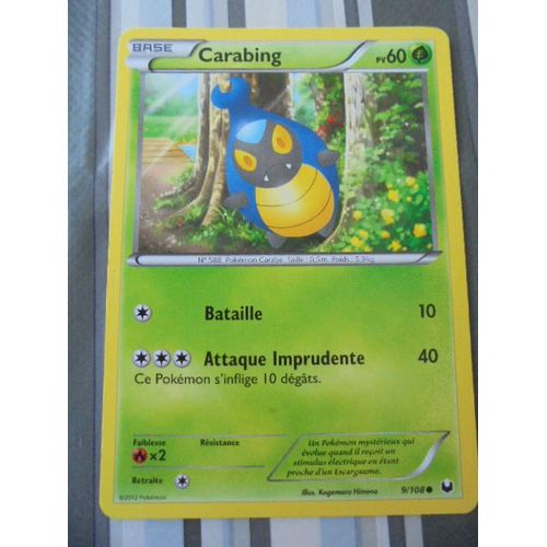 Pokémon - 9/108 - Noir & Blanc - Explorateurs Obscurs - Carabing - Commune