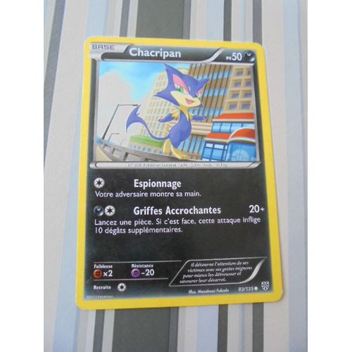 Carte Pokemon Tempete Plasma Chacripan 83/135