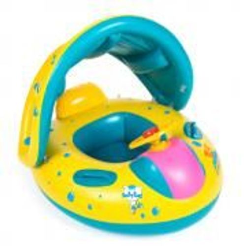 Bouée Bébé Gonflable Fauteuil Épaississement À Piscine Natation Parasol Baignoire En Jaune Été Plus Épais Baignade