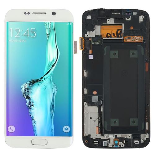 Blanc Ecran Lcd Vitre Tactile Sur Châssis Pour Samsung Galaxy S6 Edge Sm-G925f Avec Outils Offerts