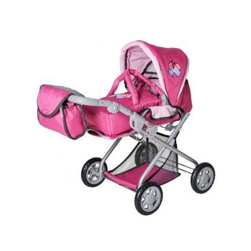 Landau Combi Poussette Poupée - Dim 48x42cm - Hauteur Poignée 33 À 62 Cm