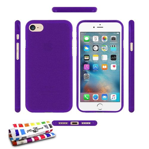 Coque Case Ultra-Slim Iphone 7 (4"7) Violet Glossy Hybrid Silicone Souple (B7)