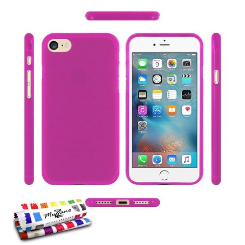 Coque Case Ultra-Slim Iphone 7 (4"7) Rose Glossy Hybrid Silicone Souple (B8)