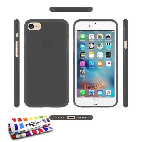 Coque Case Ultra-Slim Iphone 7 (4"7) Gris Glossy Hybrid Silicone Souple (B9)