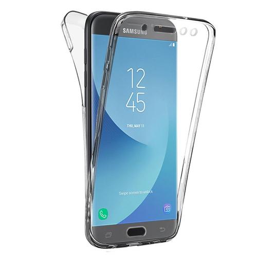 Coque Avant Et Arrière Silicone Pour Samsung Galaxy J5 (2017) 5.2" 360° Protection Intégrale - Transparent
