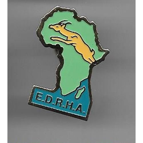 Pins Edrha Chasse Afrique Antilope Gazelle / Base Dorée